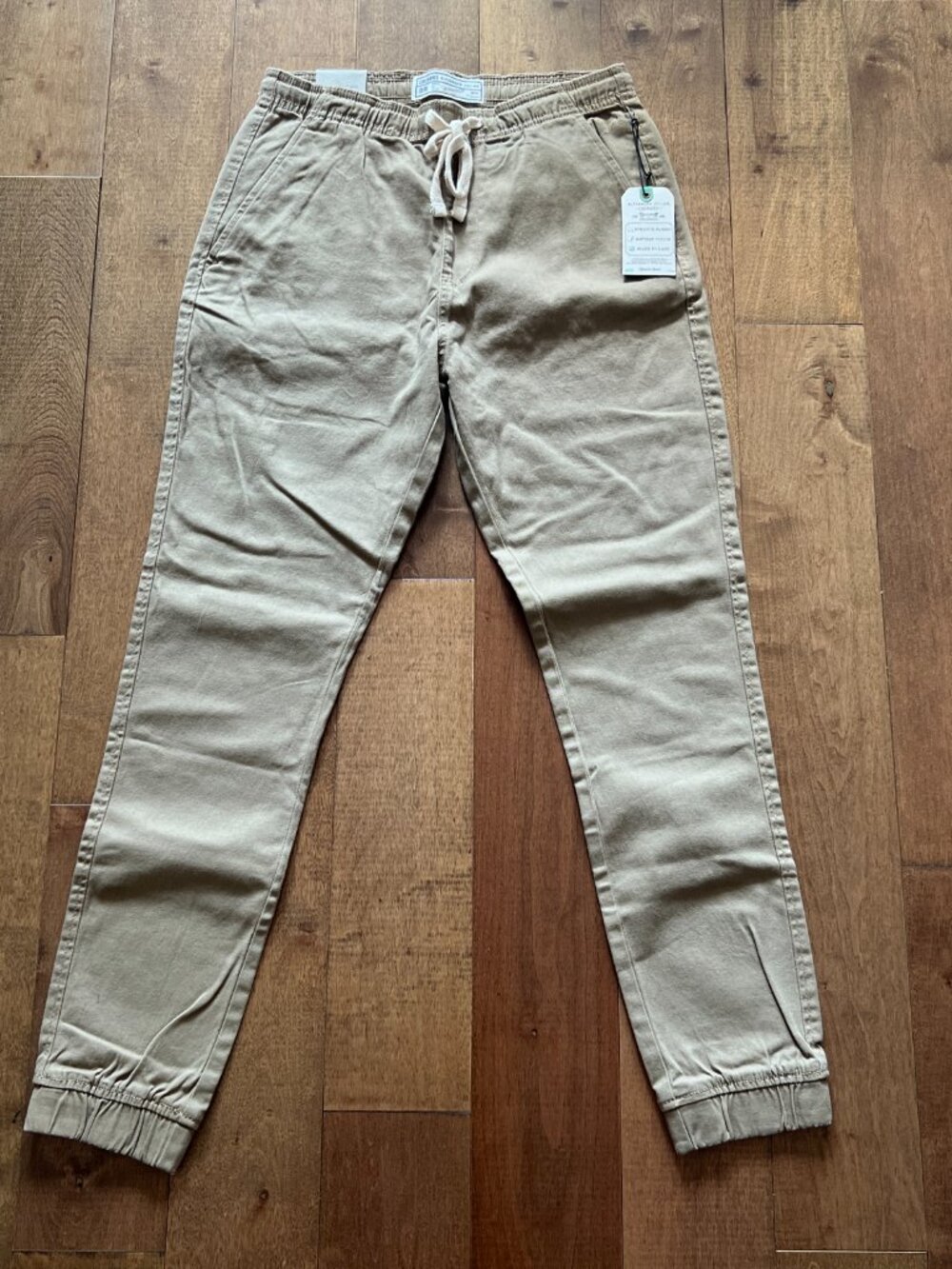 Colours Alexander Julian Men's Khaki Jogger Stretch Workwear Pants, Size S - NWT